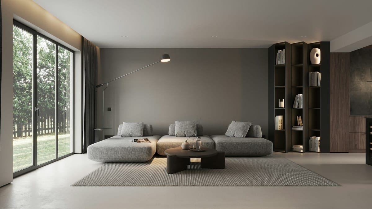 A living room where daylight, shading and cooling are set together